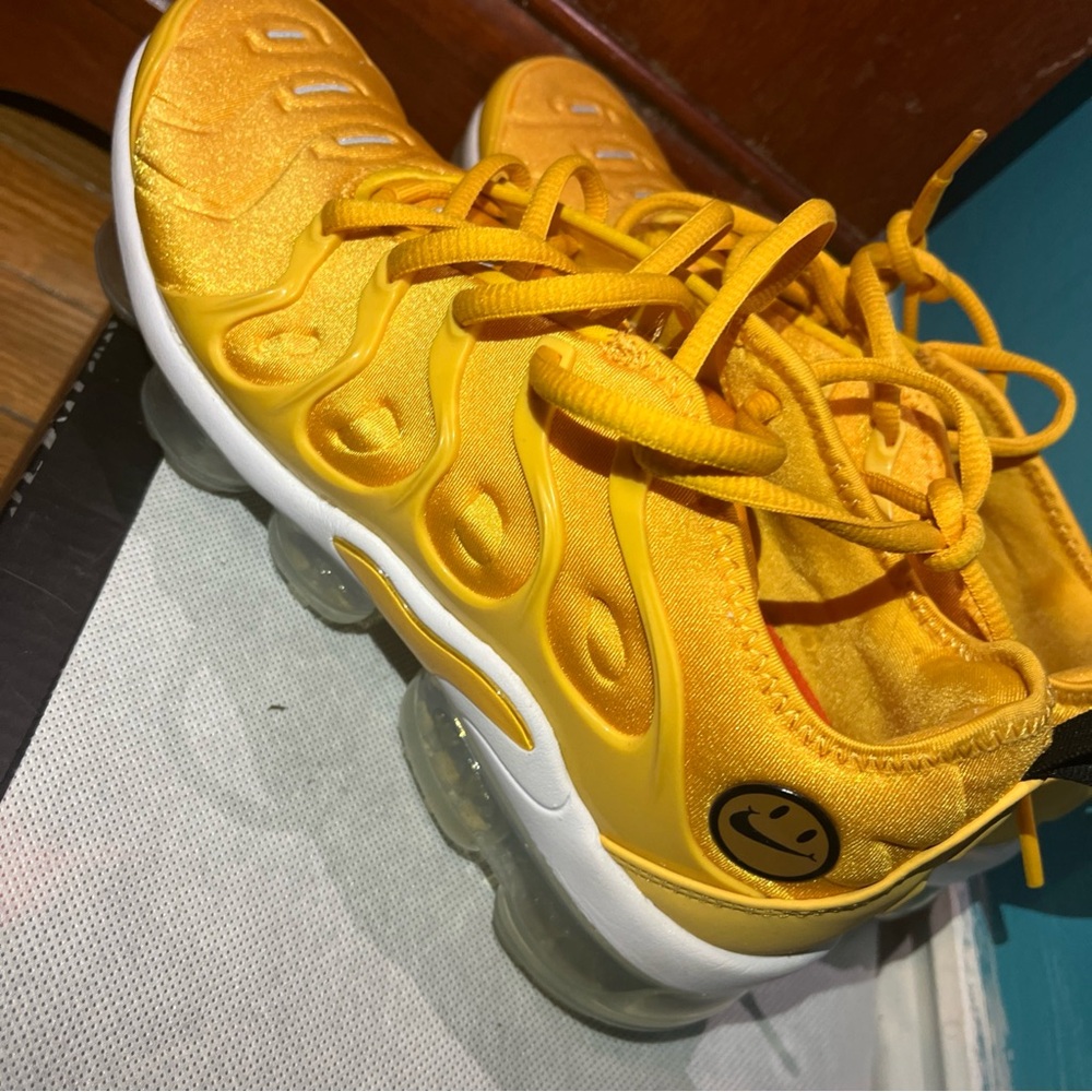 Yellow Kids Shoes with Smiley Design